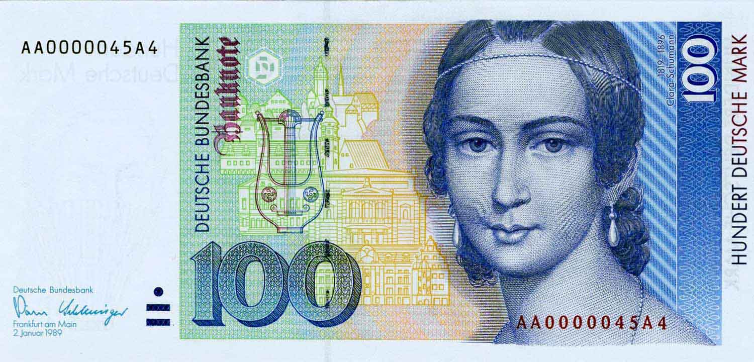 Leipzig auf der 100-DM-Note