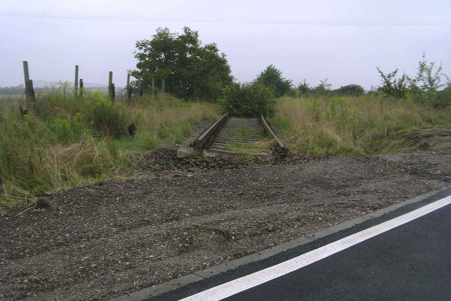 Rückbau der Gleisanlagen an Bahnübergang