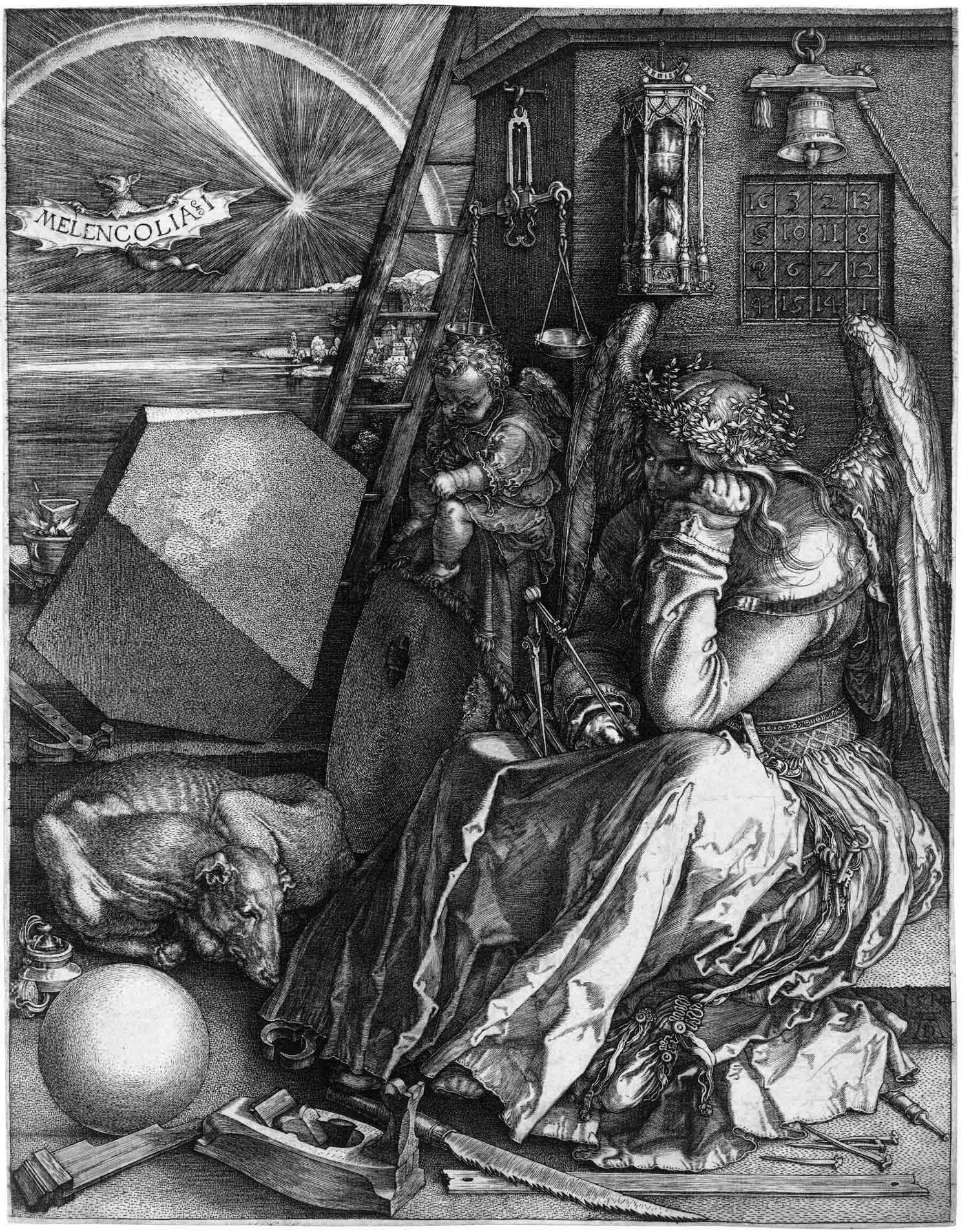 Albrecht Dürer: Melencolia I, Rijksmuseum Amsterdam Dürer: Melancholie I