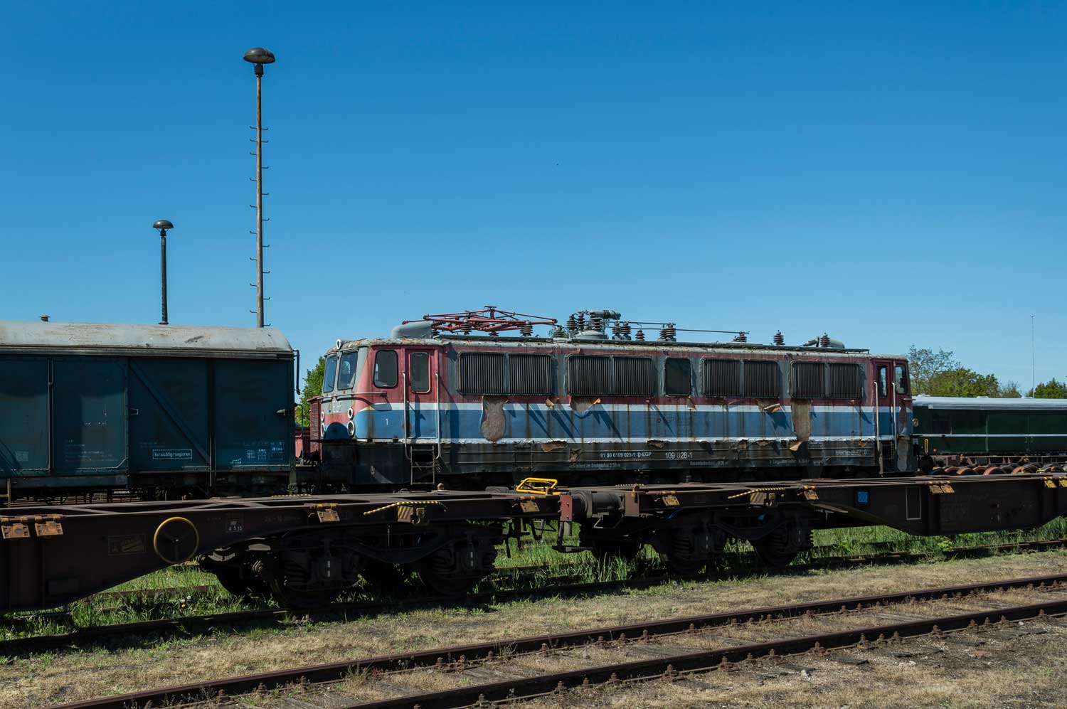 Lok 109 028 abgestellt in Wittenberge