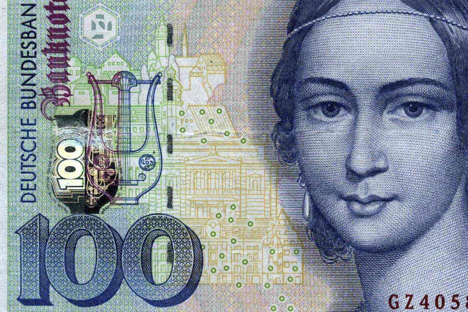 Das alte Leipzig auf der 100-DM-Note