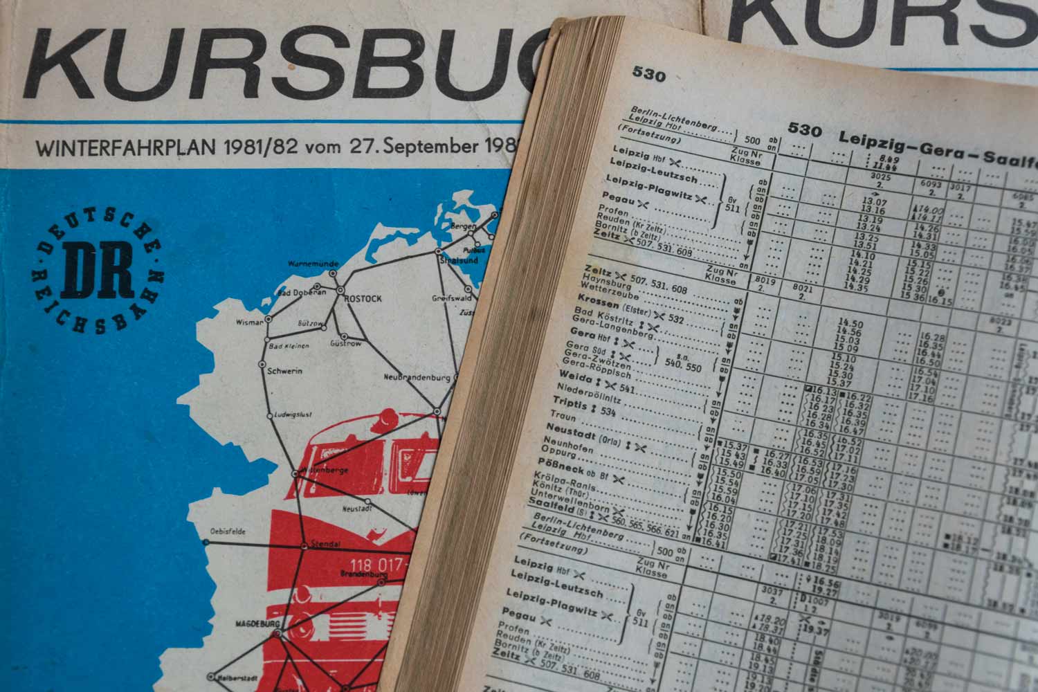 Kursbuch der Deutschen Reichsbahn, Winterfahrplan 1981/82 Kursbuch der DR
