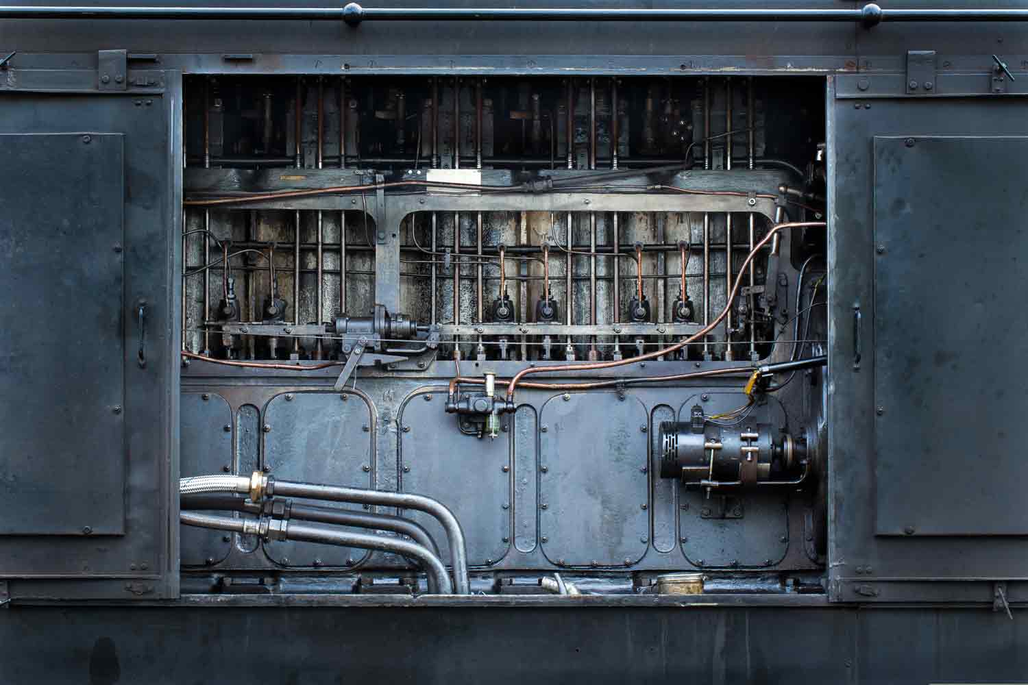 Technik ist für das entstehen verlassener Orte prädestiniert Maschinenraum einer Lok