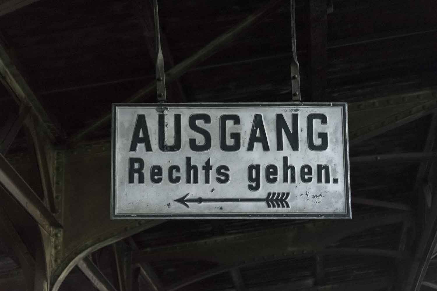 Orientierung am Bahnsteig