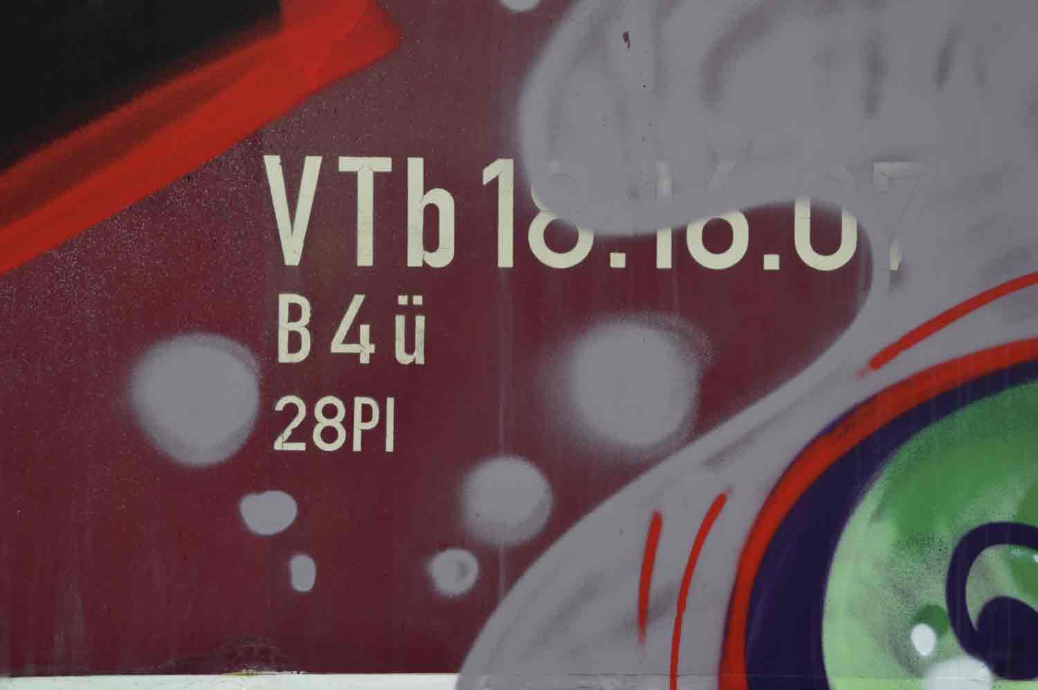 Graffiti über der Seitenanschrift