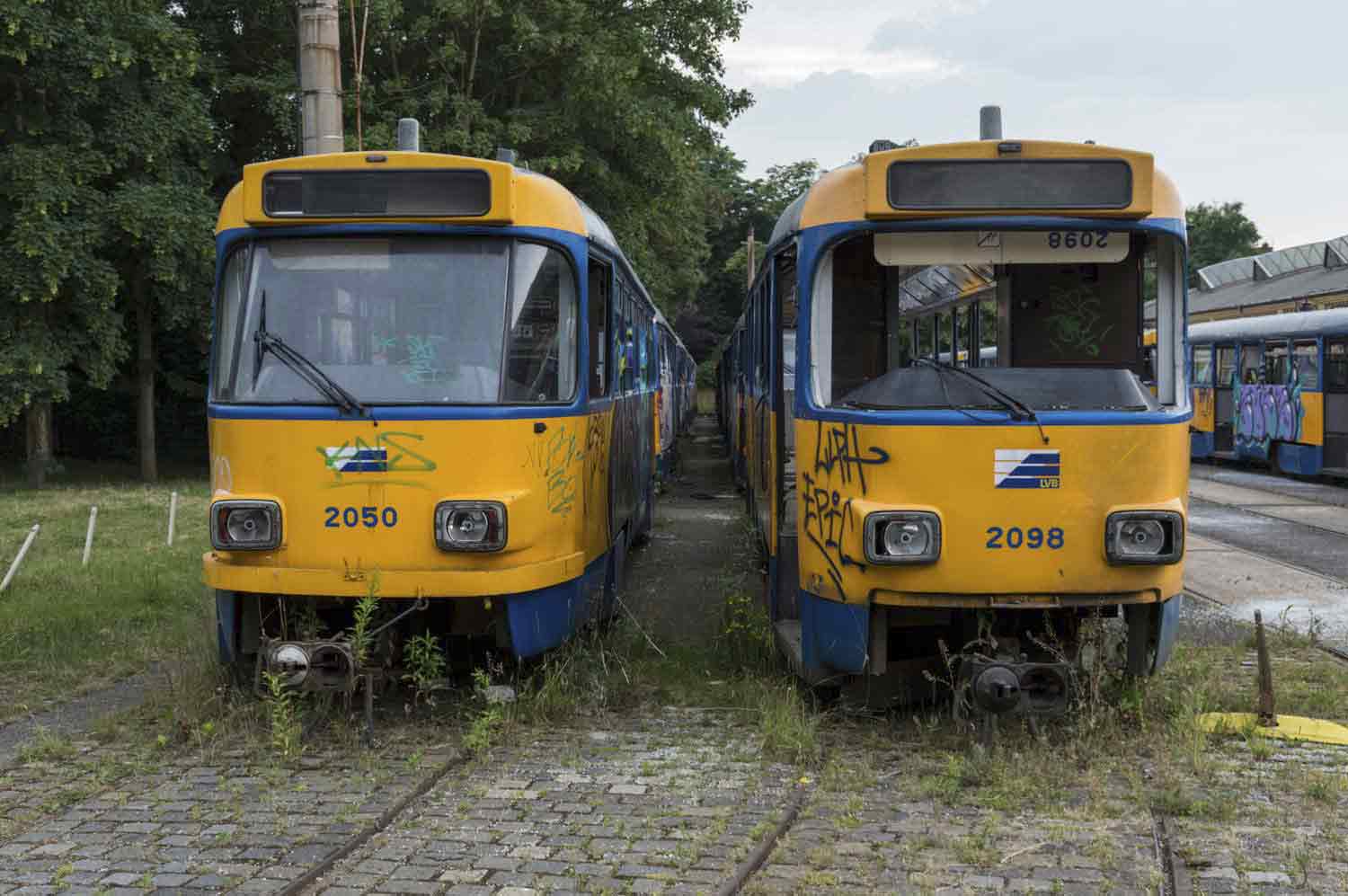Ausrangierte Straßenbahnen