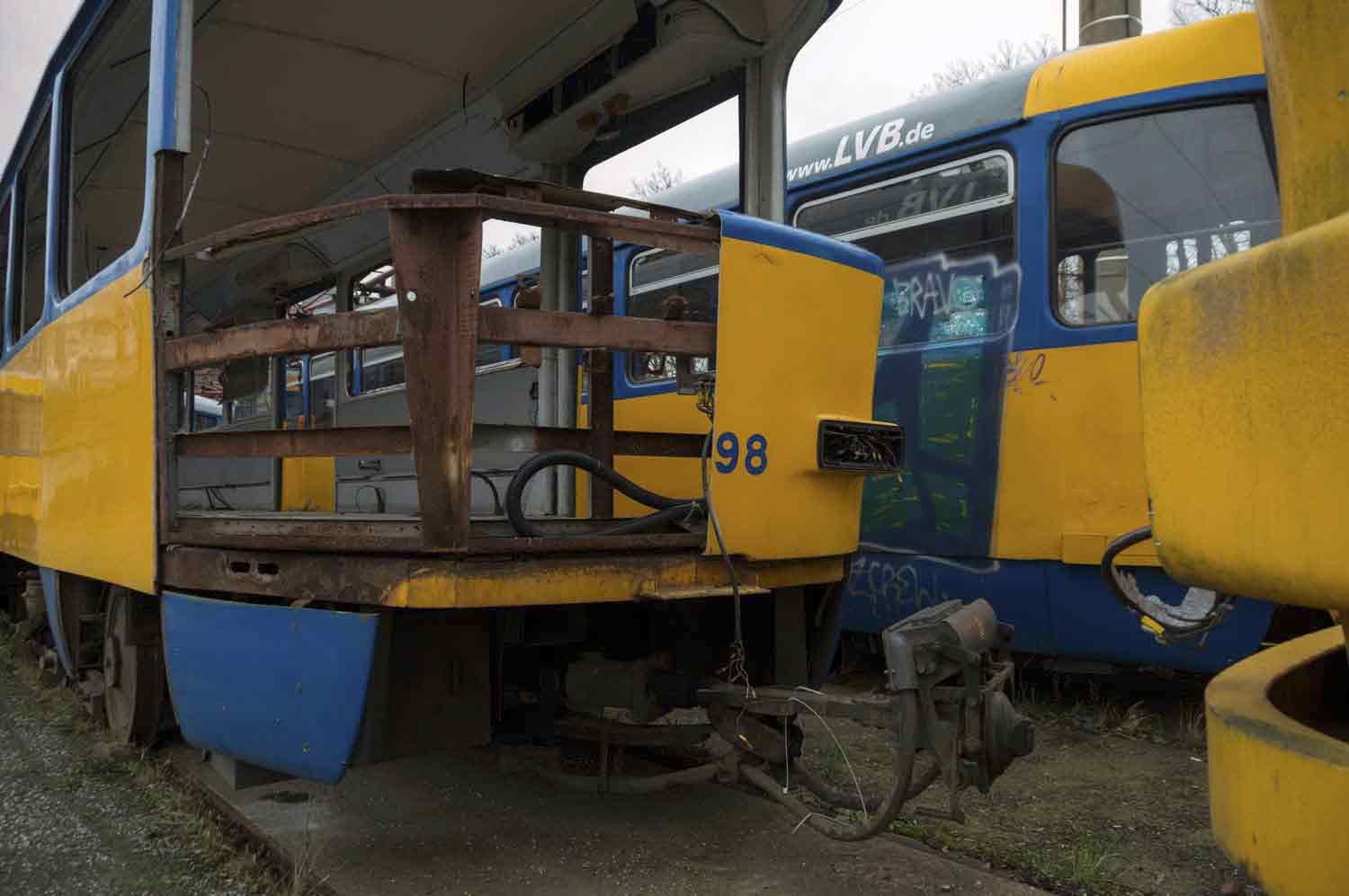 Heckansicht Straßenbahn