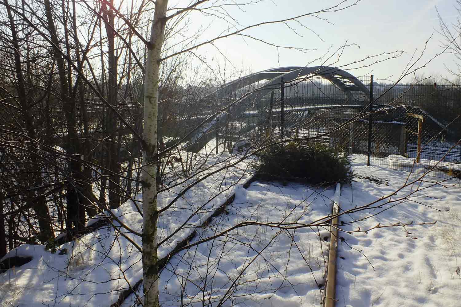 Gleisrest im Schnee
