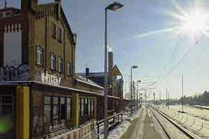 Bahnhof im Winter